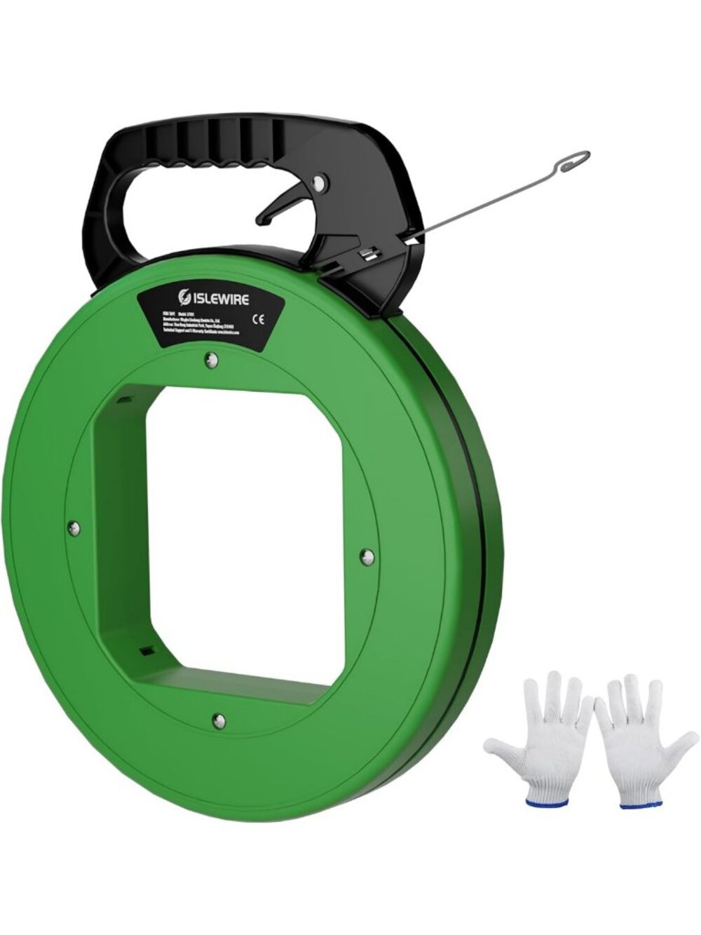 240FT Heavy-Duty Fish Tape Wire Puller - Durable Steel, Ergonomic Handle, Cable